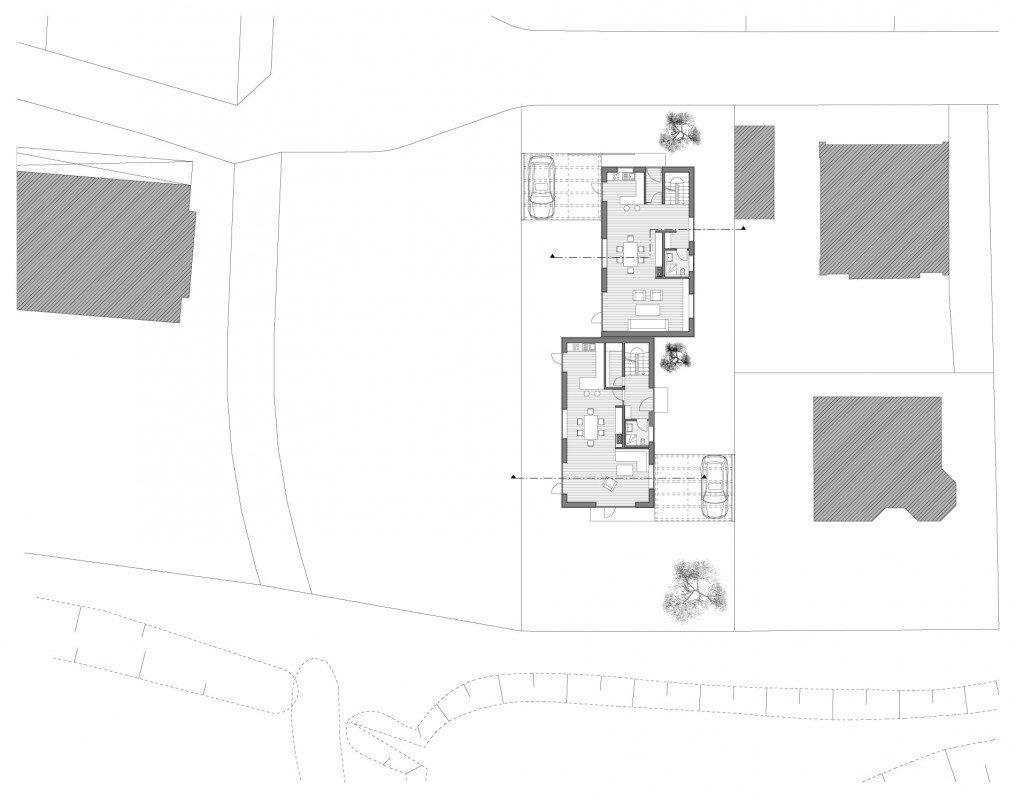 Architekt Nürnberg Einfamilienhaus Doppelhaus Lageplan